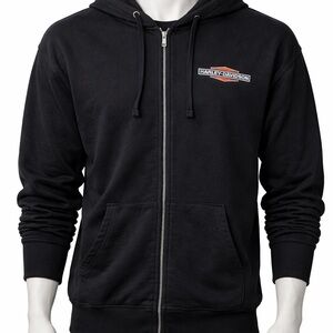 Harley-Davidson Black Zip-Up Men's Sweater
